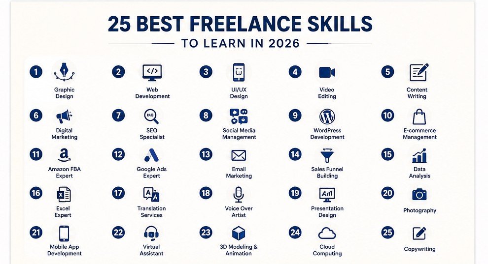 25 best freelance skills to learn in 2026