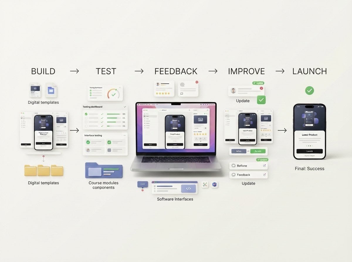 Building and testing a digital asset from prototype to launch
