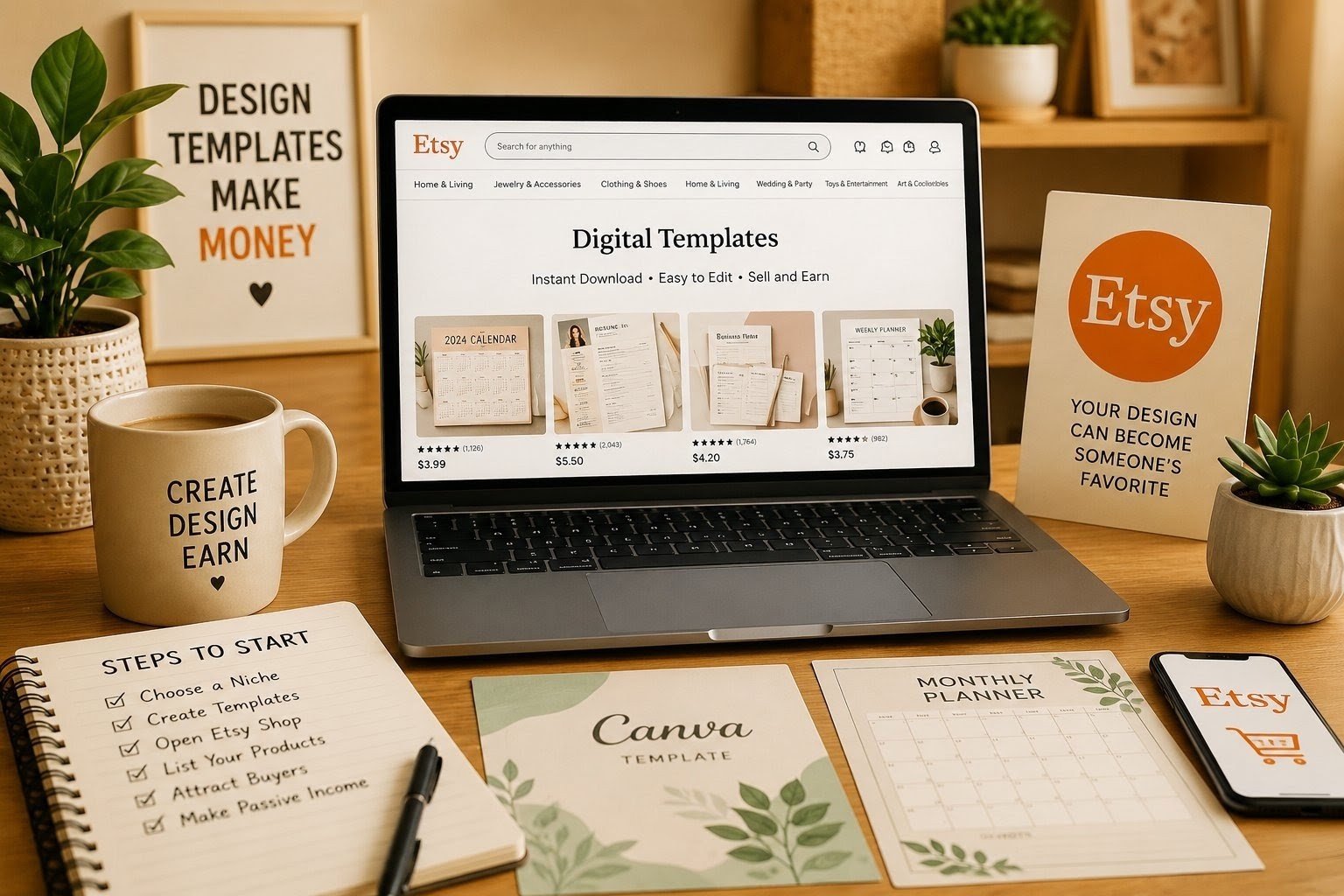 Selling editable Canva templates as digital products