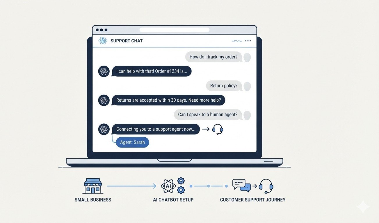 AI chatbot setup for small business customer support