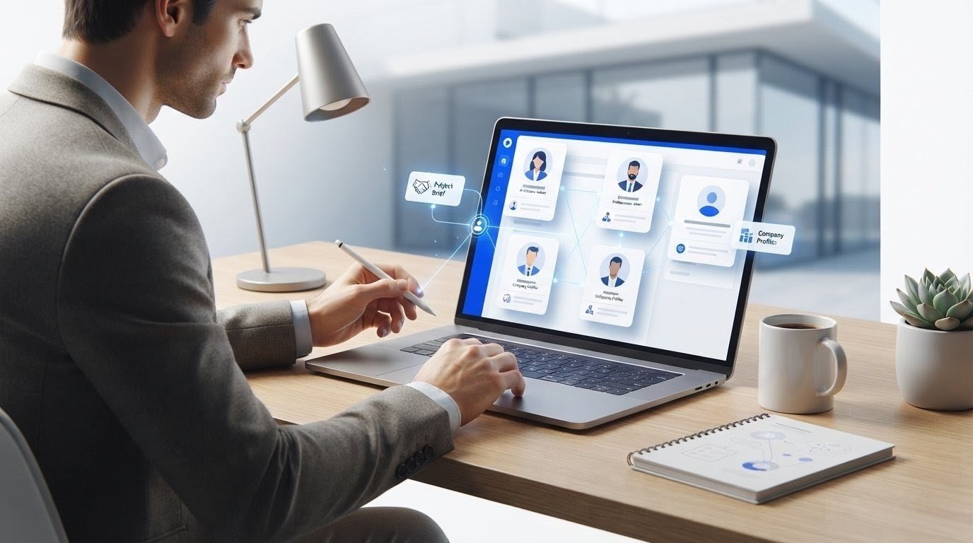 LinkedIn client acquisition, prospect research, decision-makers, and professional connections